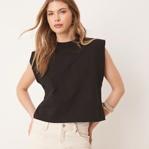 Laundry By Shelli Segal Black Muscle Tee